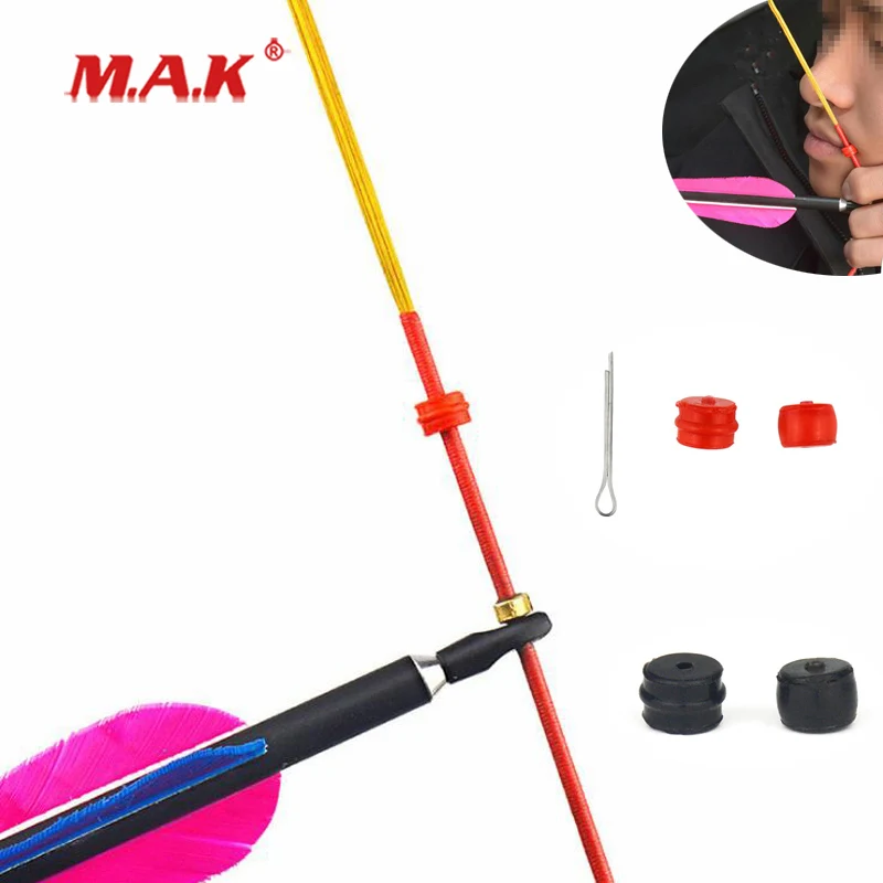 

New Bow And Arrow Lip Beads String with Positioning Lip Buckle fit Recurve Bow Compound Bow for Archery Hunting Accessories