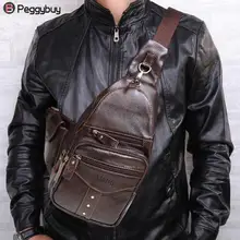 Натуральная кожа нагрудная сумка через плечо сумки через плечо Повседневная Дорожная сумка Мужская нагрудная сумка