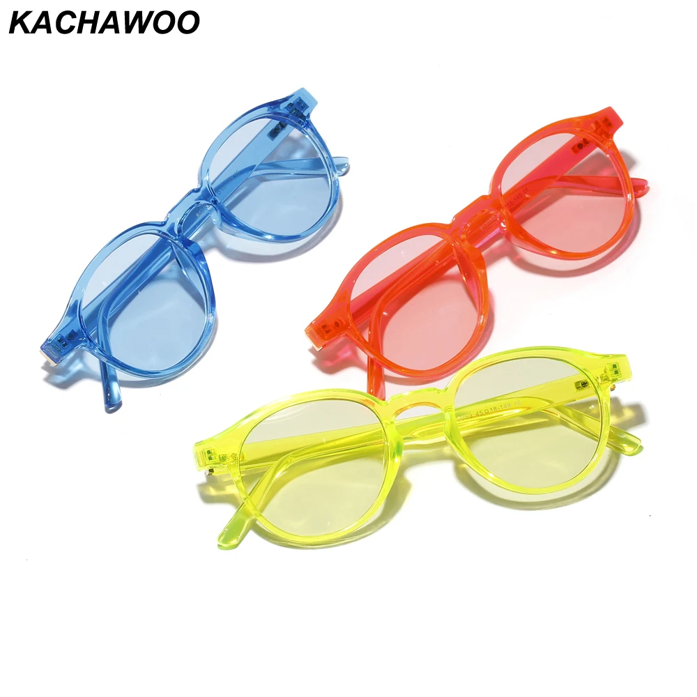 

Kachawoo 2019 Women Sunglasses Retro Round Green Red Candy Color Party Sun Glasses Female Accessories Dropshipping