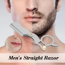 Мужские прямые парикмахерские стальные бритвы Складной нож для бритья Инструменты для удаления волос Инструменты для бритья бровей бороды инструменты для бритья парикмахерские инструменты