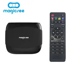 Magicsee N4 Смарт коробка Amlogic S905X Android 7,1 Quad-core 4k разрешение 2 ГБ 16 ГБ 2.4g WiFi ТВ Box HDMI H.265 Декодер каналов кабельного телевидения