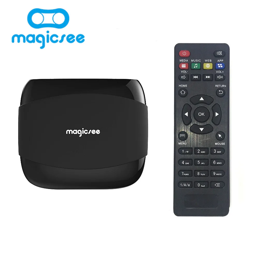 

Magicsee N4 Smart Box Amlogic S905X Android 7.1 Quad-core 4K Resolution 2GB 16GB 2.4G WIFI TV BOX HDMI H.265 Set Top Box