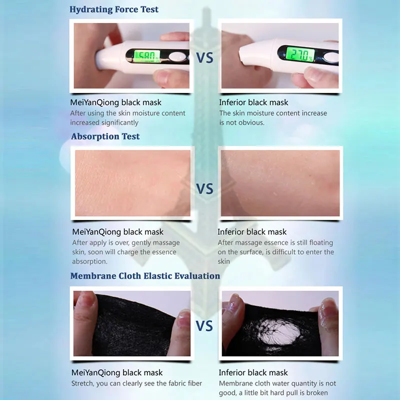 Bamboo Charcoal Moisturizing Rejuvenation Mask Facial Care Deep Replenishment Water Clear Pores Plant extracts Skin Care 3