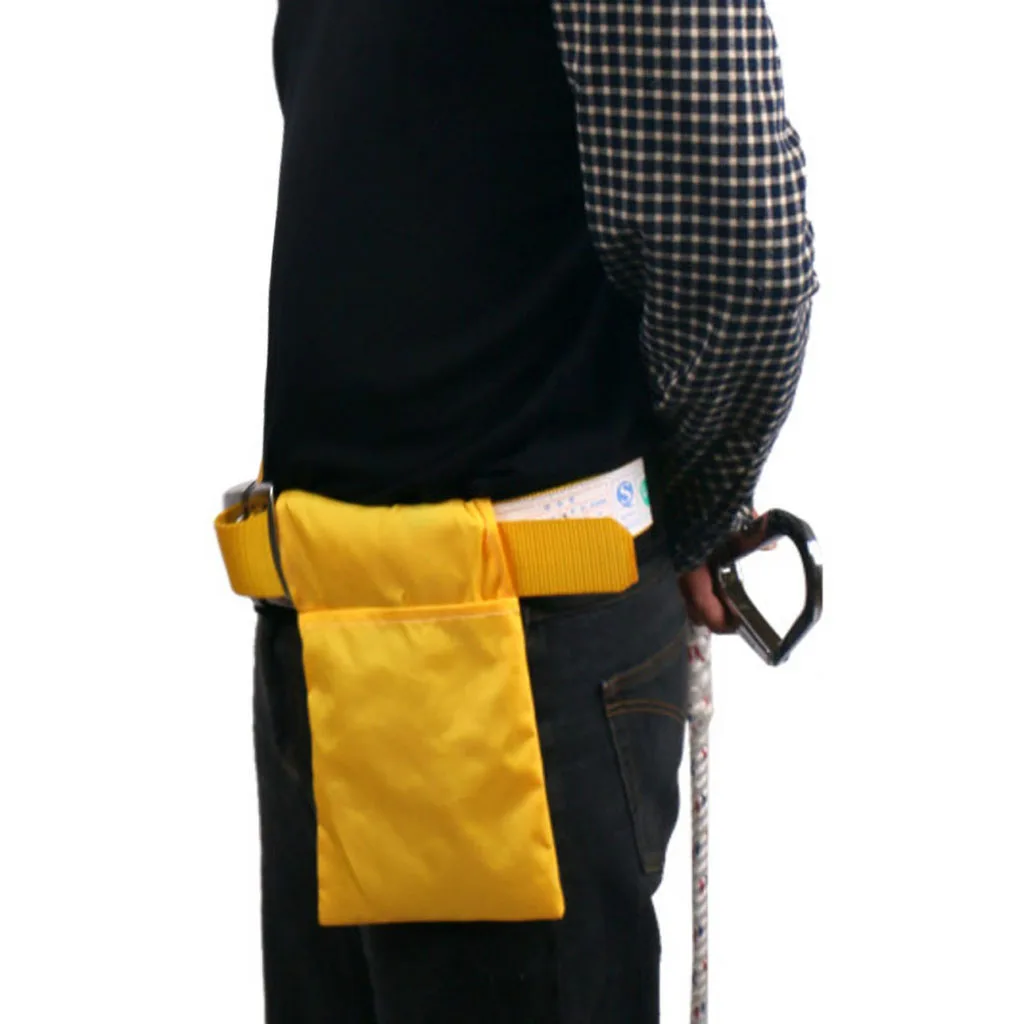 

Aerial Construction Fall Protection Single Waist Safety Belt Harness Lanyard