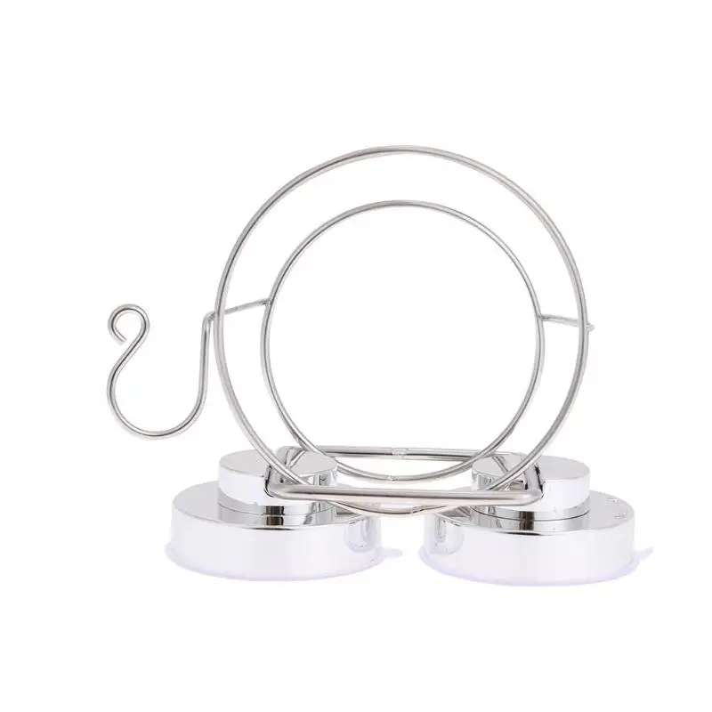 

Wall Mounted Hair Dryer Holder Rack Stainless Steel Vacuum Suction Hook Stand Set Storage Holder Bathroom Organizer