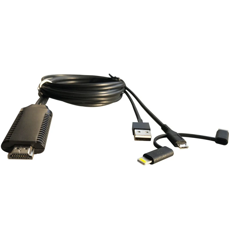 Подходит для Android type-C три в одном Hdmi кабель с линией экрана