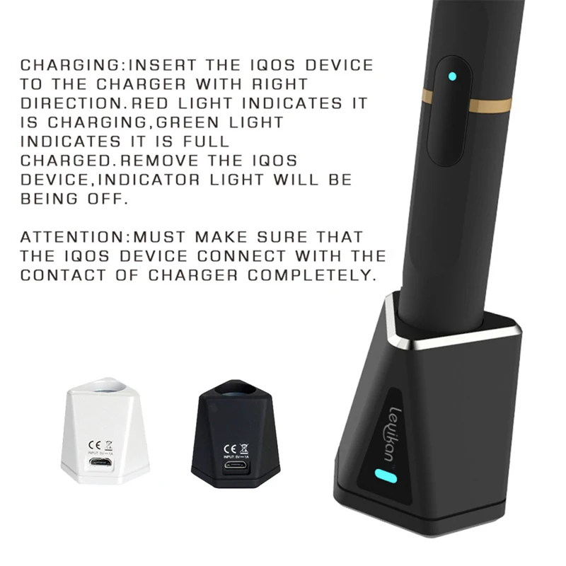 Leyikan Desk Charger Suitable For Iqos Ii Iqos 2.4 Plus Iii Universal Chargers For Home Travelling With Usb Cable Leyikan Desk Charger Suitable For Iqos Ii Iqos 2.4 Plus Iii Universal Chargers For Home Travelling With Usb Cable