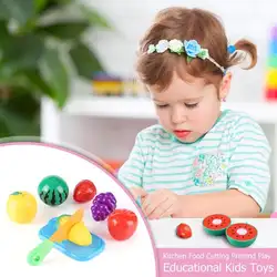 Забавная кухня еда фрукты овощи резка ролевые игры Развивающие детские игрушки овощи ролевые игры дети Монтессори игрушки