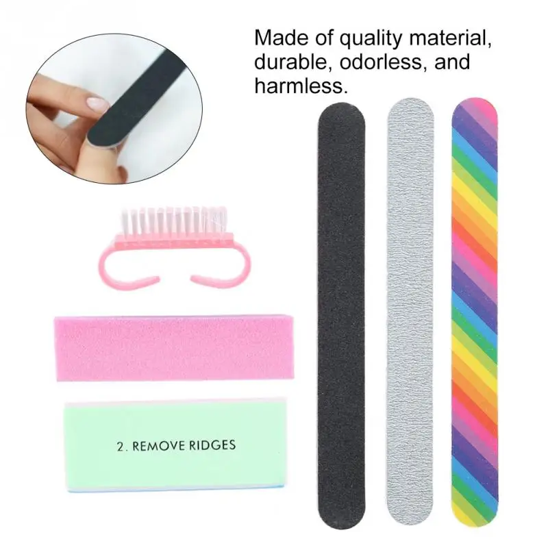 5 pcs / 6pcs Professional Manicure Tool Nail Files Buffers Pedicure Nail Art Kit Set