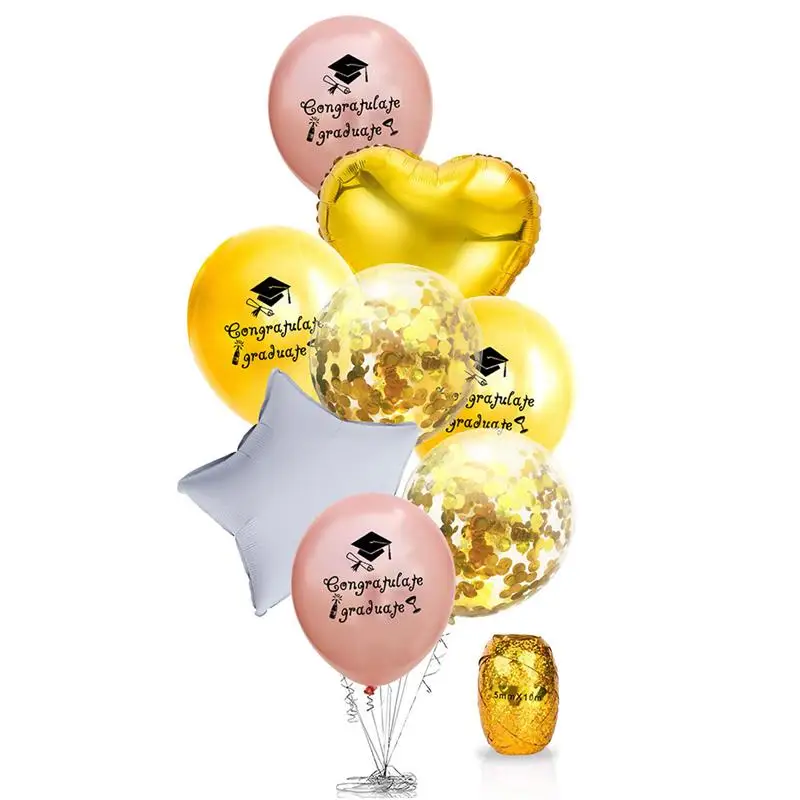 

2 Set 2019 Graduation Party Balloons Celebration Decoration Party Supplies Balloons For Graduation Ceremony(Pink And Yellow)