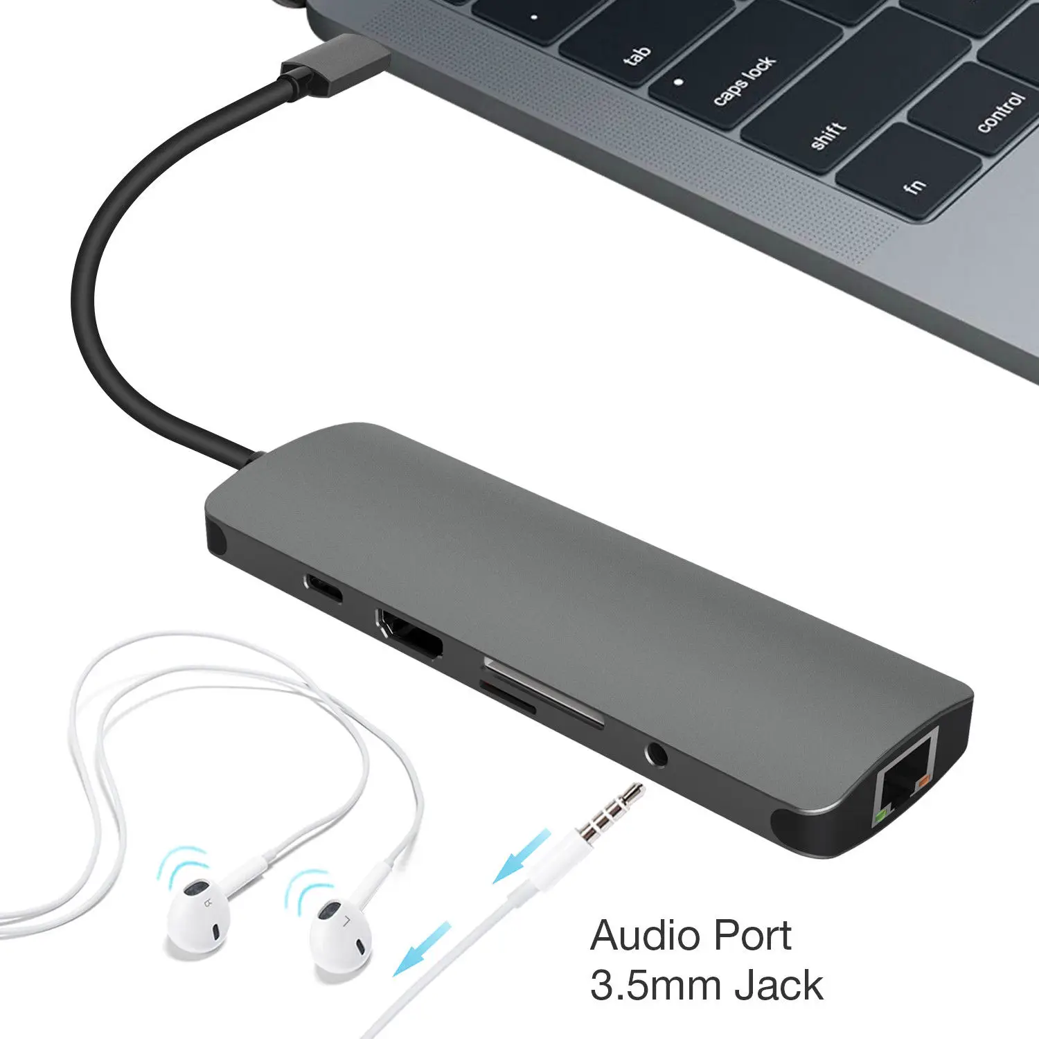 Новый Тип C концентратор 9в1 Usb 3 1 до 4K Hdmi Pd Vga Usb3.0 Sd Tf Rj45 5 мм аудио разъем| |