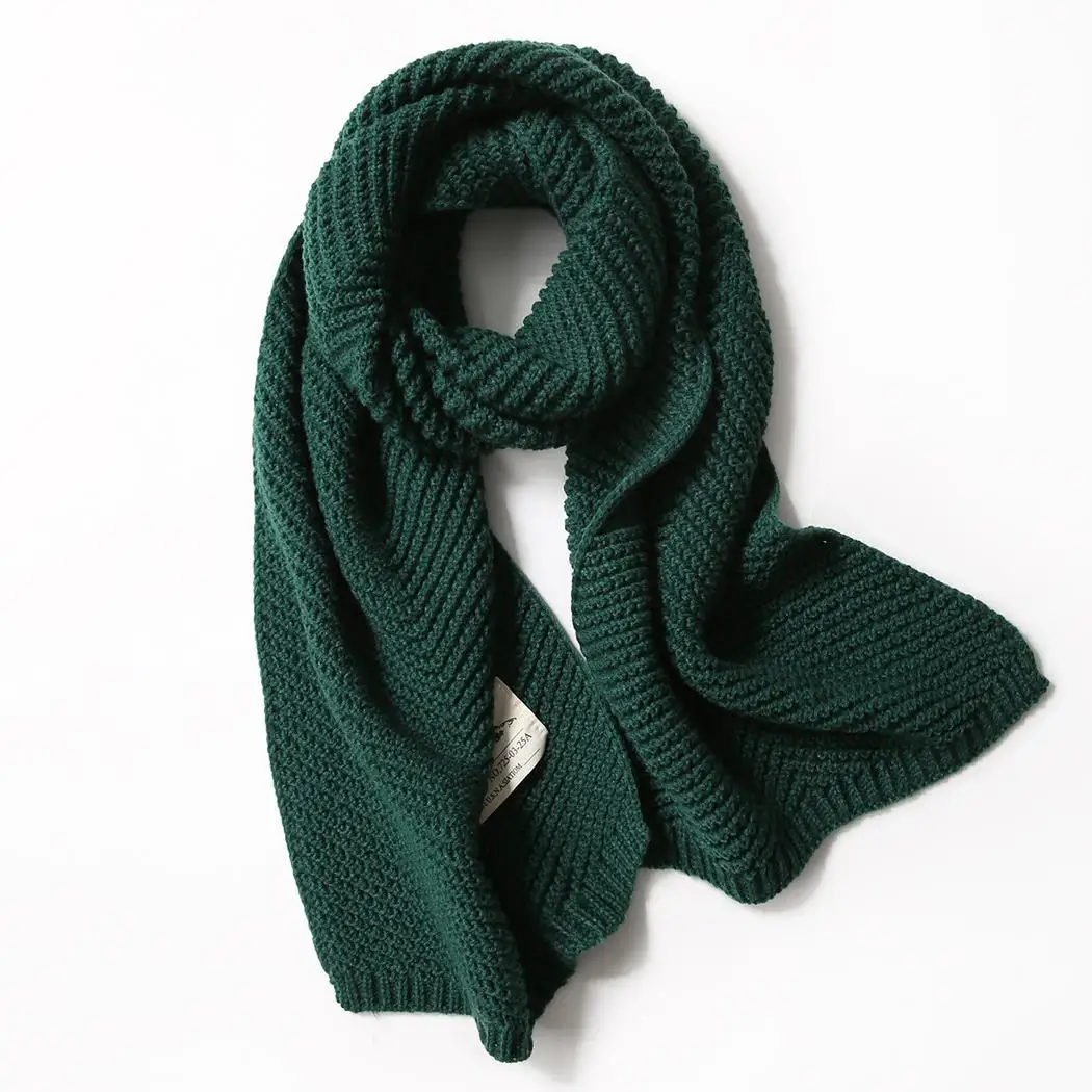 

Women Fashion Imitation Cashmere Scarf Solid Causal Casual Color Knit Warm 0.35 kg Scarf Fall and Winter