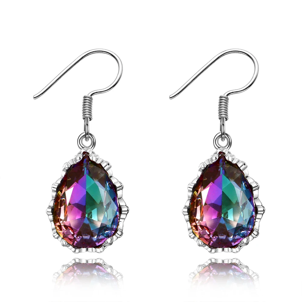 Hot Sale Charm 925 Sterling Silver Drop Earrings Jewelry Earrings With 10X14MM Gemstone Stones For Women Classic Party Gifts Hot Sale Charm 925 Sterling Silver Drop Earrings Jewelry Earrings With 10X14MM Gemstone Stones For Women Classic Party Gifts