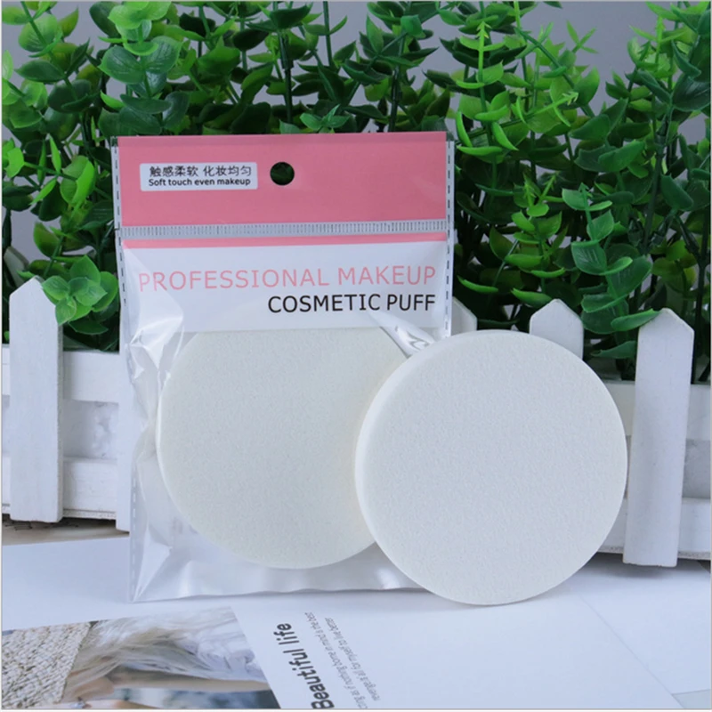 

Big white Buff Face Makeup Wet And Dry Round Sponge Puff Durable Not Slag