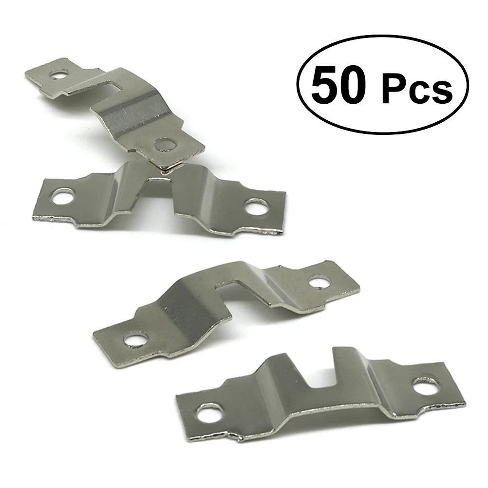

50pcs Picture Frame Hangers Kit Double Hole Photo Frame Hanging Hooks Holders For Picture Photo Frame Furnniture Cabinet