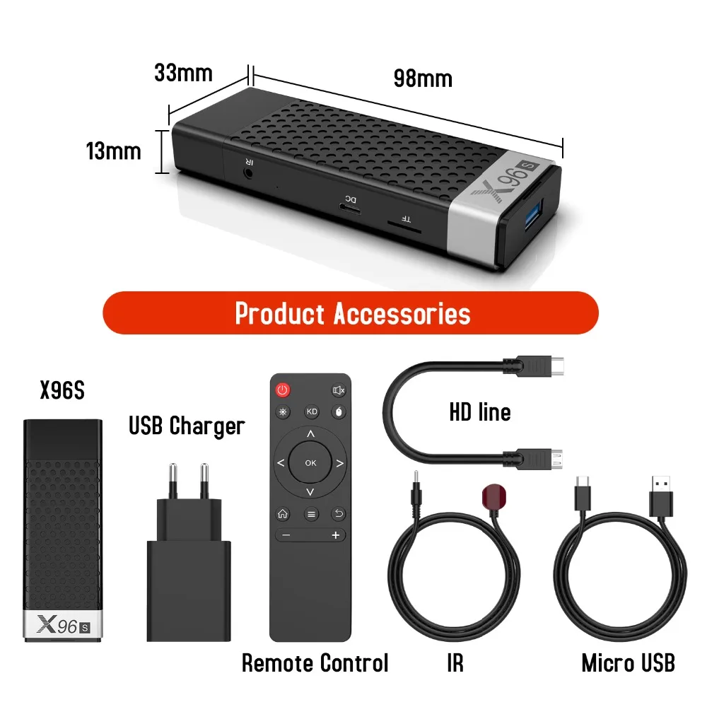X96S Мини ТВ приставка Android 8 1 S905Y2 четырехъядерный 2 4G 5G двойной Wifi DDR4 4 Гб BT 4K HDR смарт