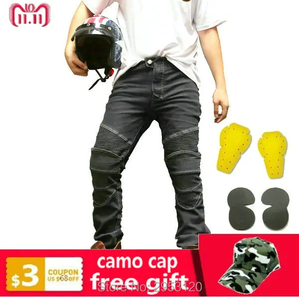 

2018 new motorcycle riding pants for men knight daily riding casual protective jeans motorbike cycling leisure pants trousers