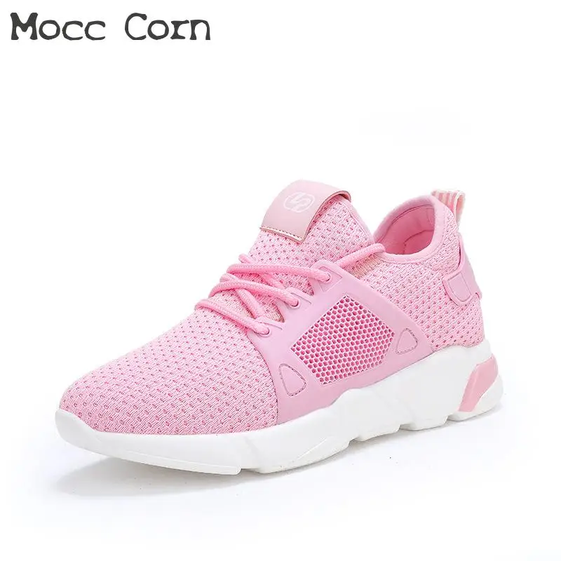 

Summer Autumn Sports Sneakers Woman Height Increase Shoes Platform Trainers Tenis Feminino Casual Mesh Sneakers Pink Black White