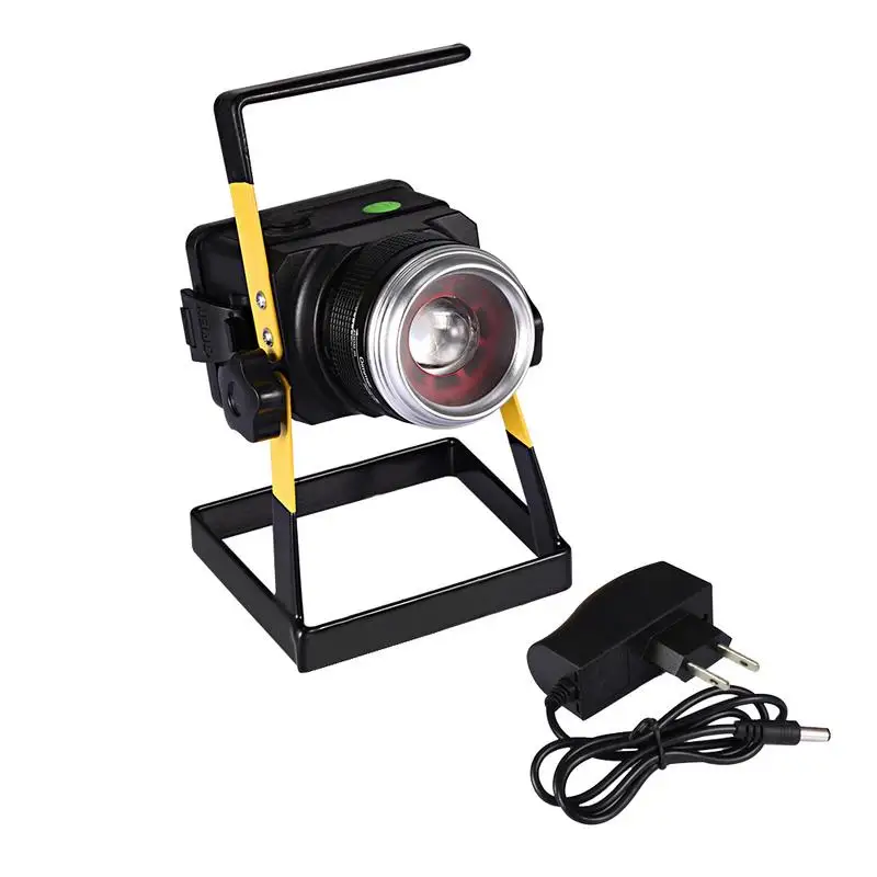 

LED Rotating Zoom Charging Flood Light Spotlight Rechargeable Searchlight Long-range Waterproof Portable Outdoor Work Light