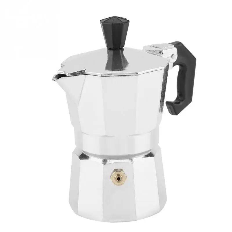 

50mL 1 Cup Moka Stovetop Coffee Maker Aluminum Pot French Mocha Espresso Percolator Pot Manual Maker Mocha Pot 1cup