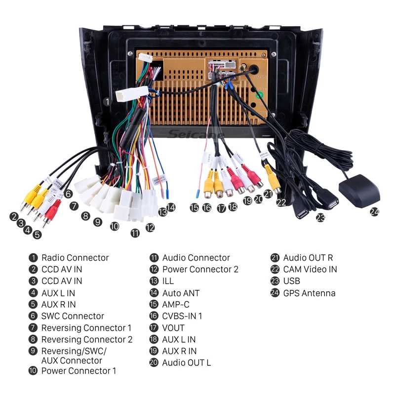 Clearance Seicane Car Radio For 2015 2016 2017 Toyota Camry Android 8.1 10.1" 2Din 8-Core Bluetooth Wifi GPS Navigation Multimedia Player 4