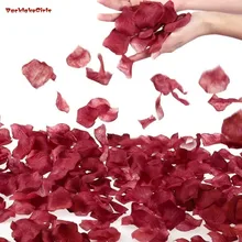 Горячая Распродажа 500 шт шелковые лепестки роз для украшения для свадебного стола вечерние принадлежности лепестки роз