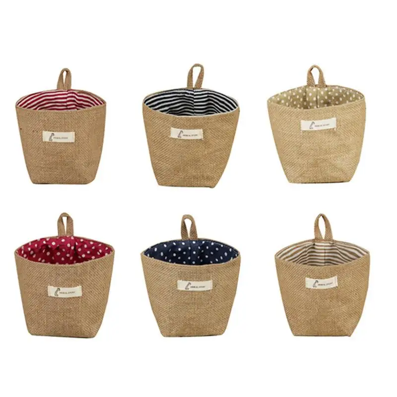 

Cotton Linen Storage Bag Cotton Linen Hamper Hanging Clothes Bag Home Gadget Storage Organizer Foldable Basket Bin Products