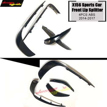 

X156 4 Pcs Black Front Lip Splitters Wing Spoiler Air Flow Vent ABS Material Auto Car Styling For X156 GLA180 GLA200 250 2014-17