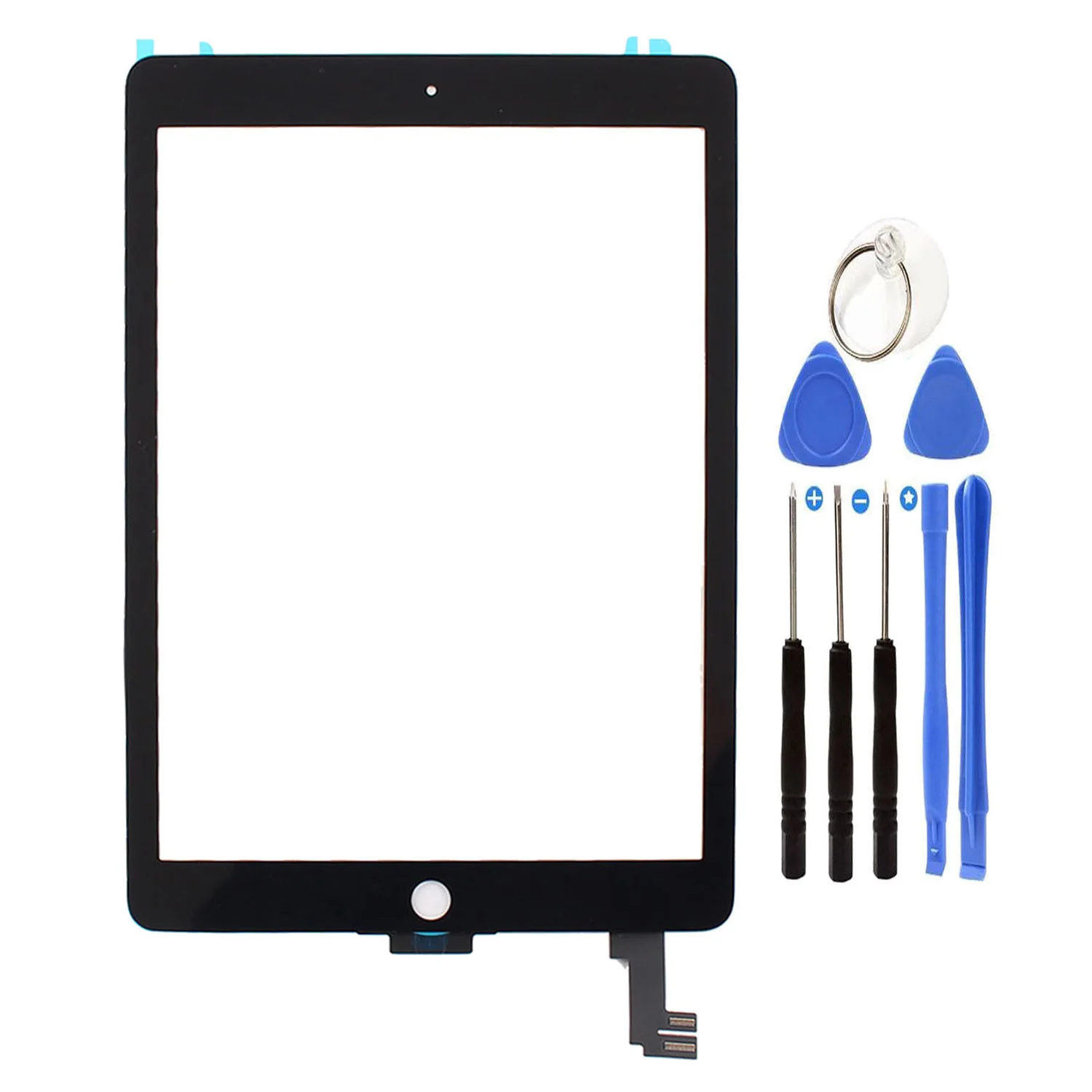 

New-Oem Black Digitizer Glass Front Press Screen Replacement For Ipad 6 Air 2 A1566 A1567+Tools