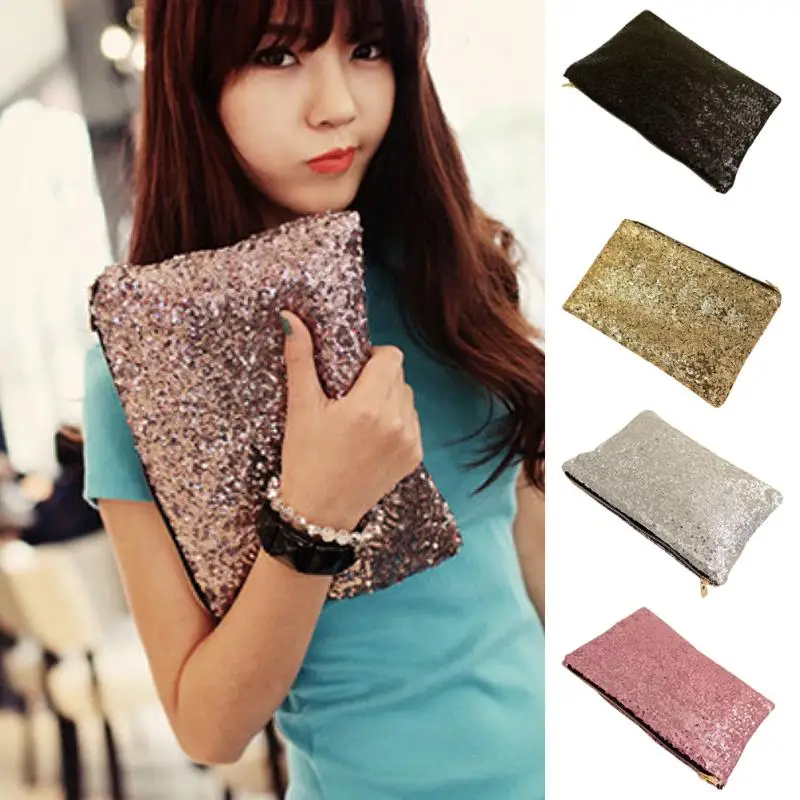  New Luxury Handbags Women Sequin Envelope Bags Designer Party Mini Clutch Wallet Evening Handbags P - 32954587637