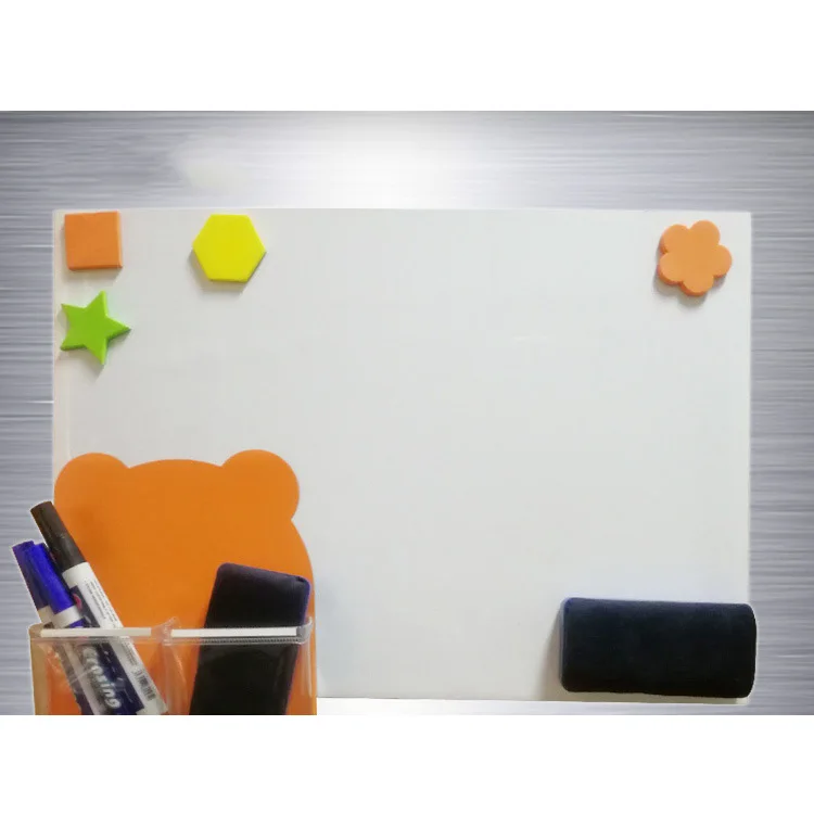 

PET Stain Resistant Waterproof Whiteboard Memo Pad Magnetic Refrigerator Stickers Message Boards Size 42*30cm #17