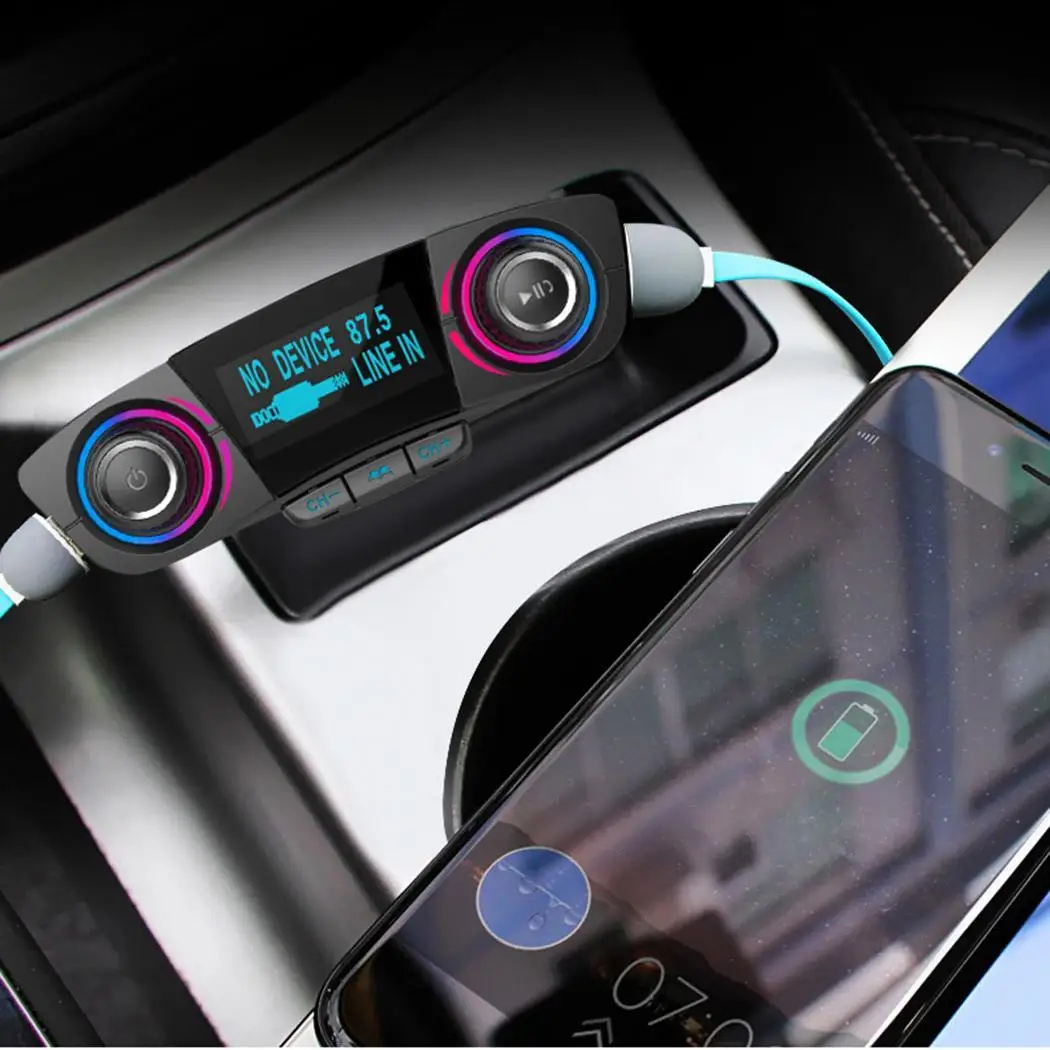BT06 автомобиля Bluetooth радио, зарядное устройство стерео цифровой PLL Блокировка частоты MP3 87,5-108,0 МГц плеер+_ 1 V