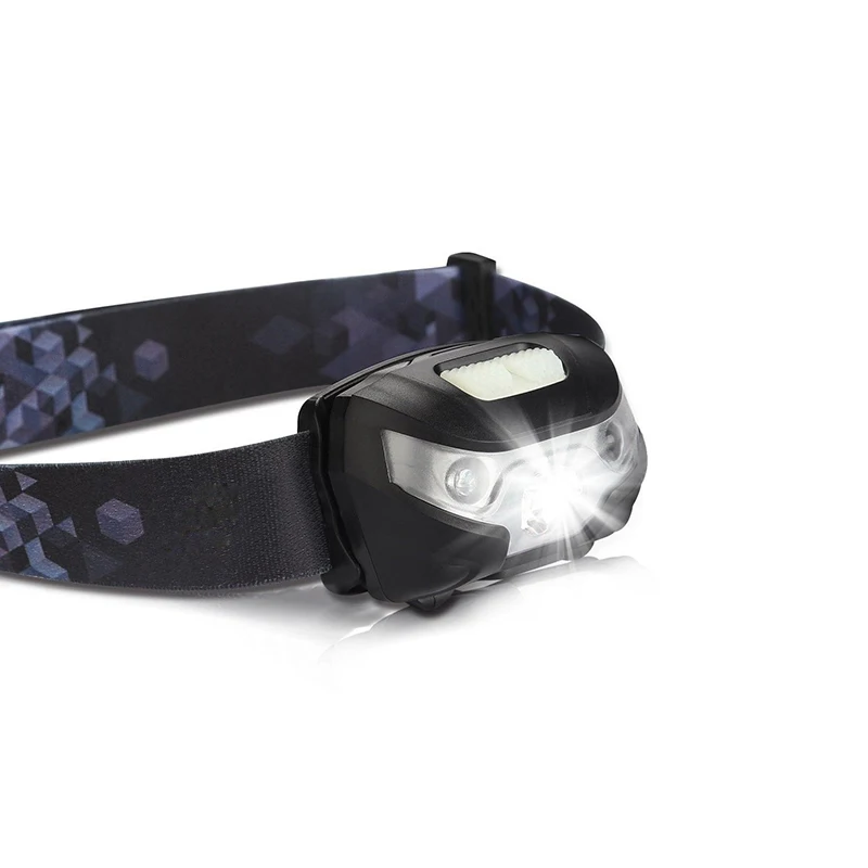 

LED Headlamp USB Rechargeable Infrared Sensor Waterproof Headlight Head Light ~