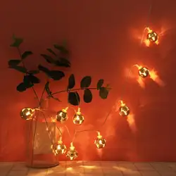 Творческий 10LED металлический свет Строка лампы Свадьба Венок праздничный вечерние дома Освещение Рождество украшения дропшиппинг