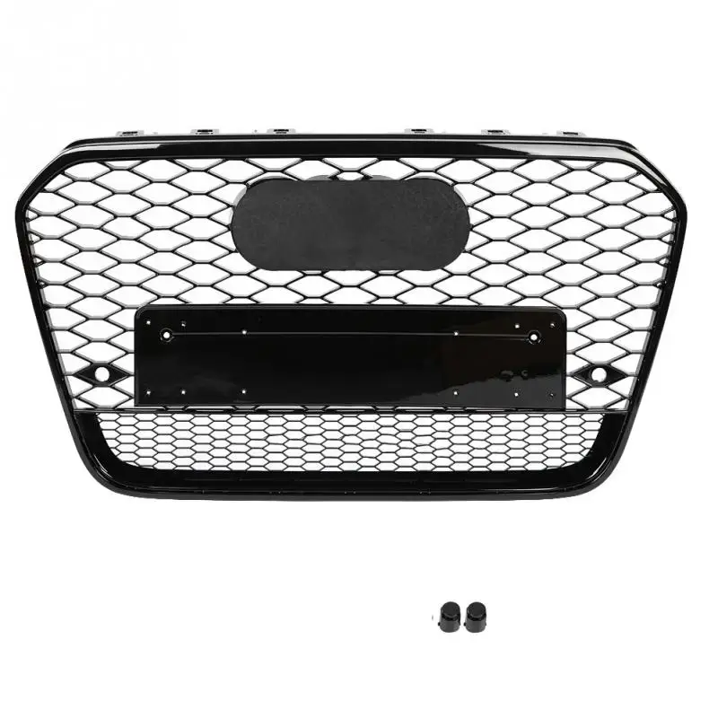 Gorgeri RS6 Quattro Style Hex Mesh Honeycomb Grill,Front Sport Hood Grill Black for A6/S6 C7 2012 2013 2014