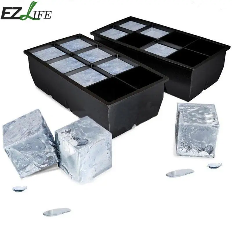 Buy Big Size Ice Cube Mold Silicone Square Ice Cube