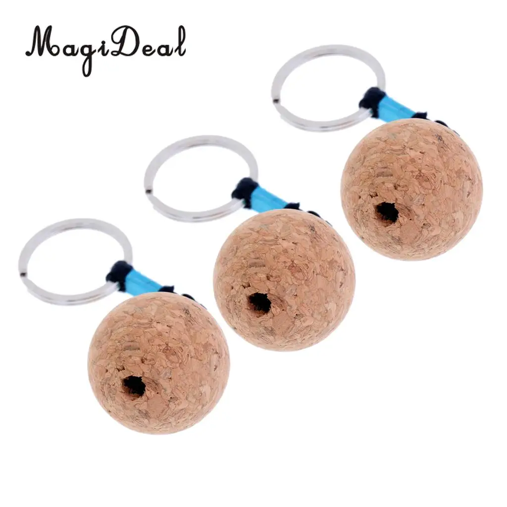 

3Pcs Ultralight 3.5cm Floating Cork Keyring Key Chain Water Buoyant Key Ring Marine Sailing Boat Float Replacement Accessories