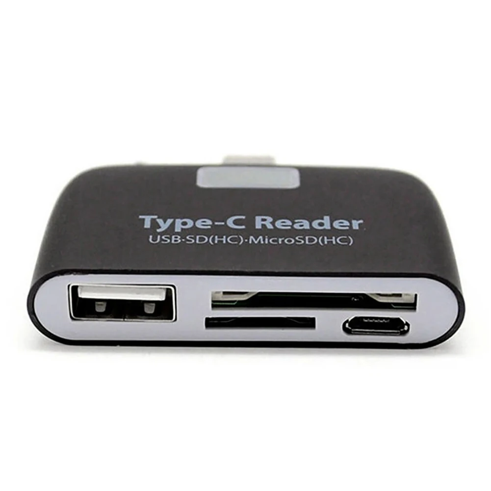 

New White/black Multifunction 4 In1 USB 3.1 Type C USB-C TF Micro OTG Card Reader #825