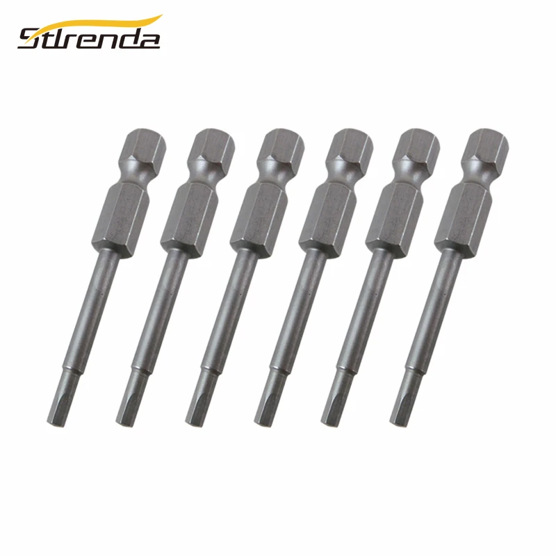 STLRENDA 10 шт. 50/60 мм магнитная шестигранная отвертка бит S2 сталь 1/4 дюйма