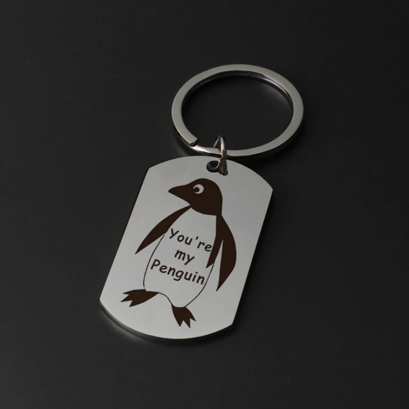 Брелок с ручной штамповкой You Are My Penguin|Брелоки| |