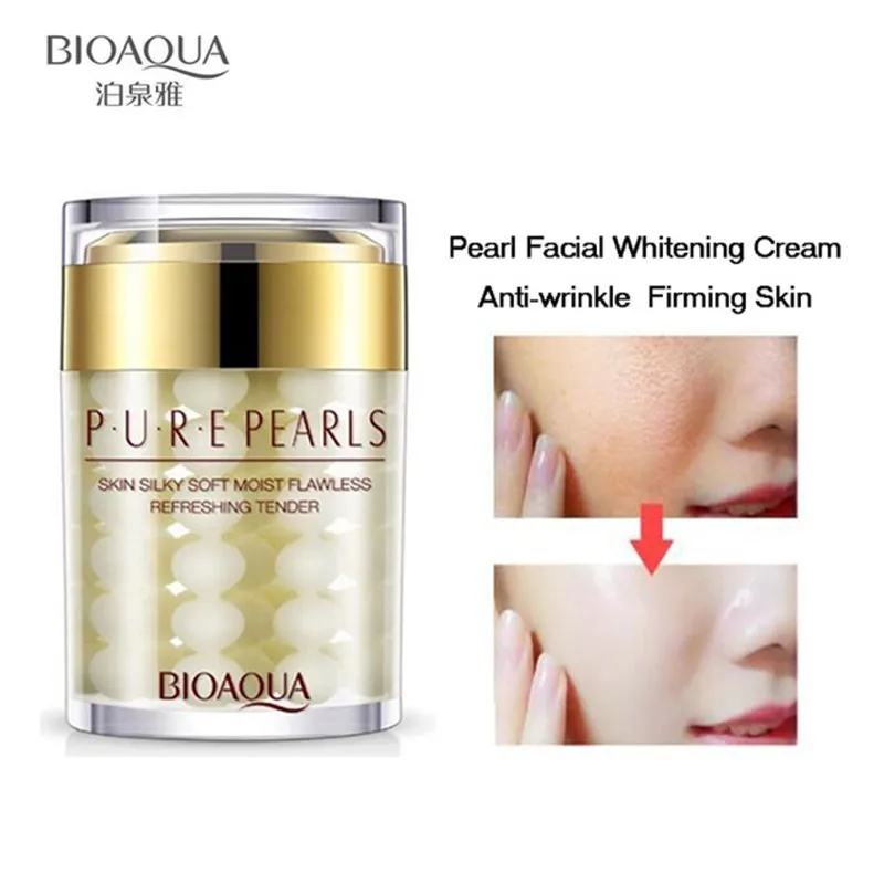 Крем для лица BIOAQUA Pearls отбеливающий увлажняющий против морщин + изображения