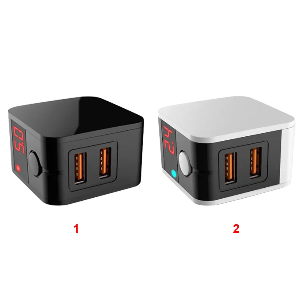 Быстрая зарядка двойной USB Умный складной Цифровое Зарядное устройство