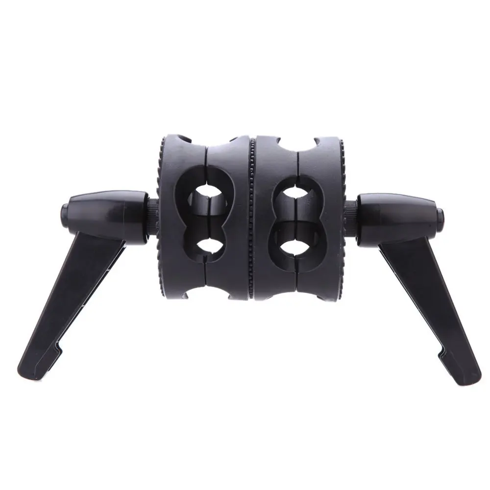 

Dual Swiveling Grip Head Angle Clamp for Photo Studio Boom Arm Reflector Holder Stand Black