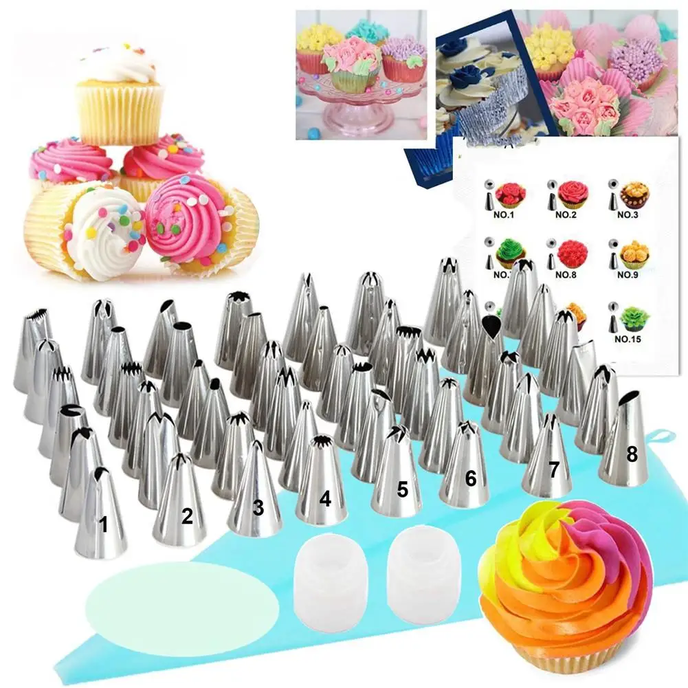 

90-piece Set Of Decorating Mouth Set Cake Shop Baking Supplies Scraper Turntable DIY Homemade Cake Decoration For Beginners Must