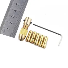 7 шт./компл. 0,5-3 мм медный сверлильный патрон костюмы цанги набор быстрого патрона для мини-инструментов аксессуары для электроинструмента с гаечным ключом