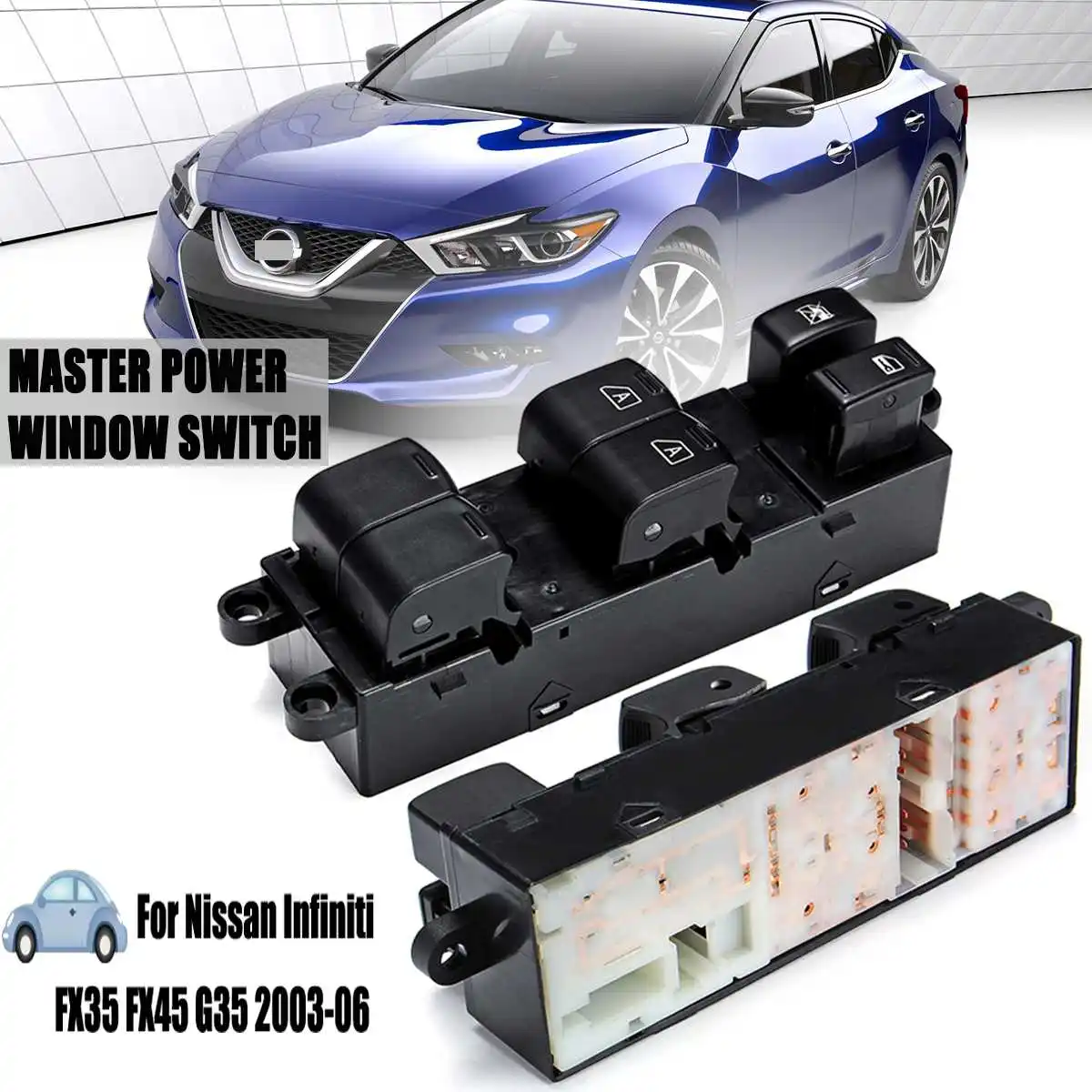 

Auto Car Master Power Window Switch Button for Nissan for Infiniti FX35 FX45 G35 2003 2004 2005 2006 High Quality