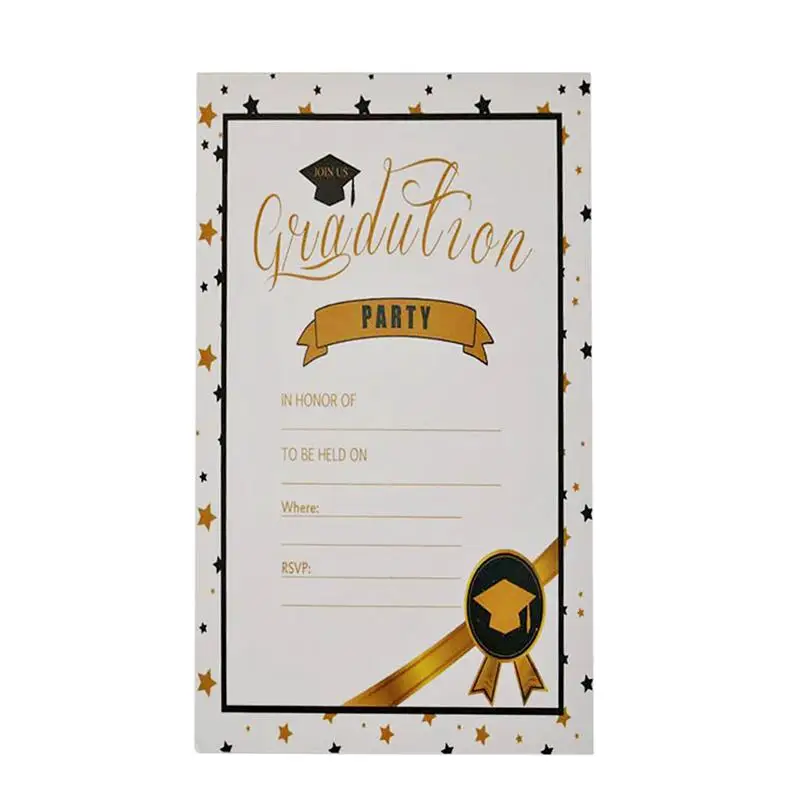  12pcs Bright Color Graduation Party Invitations for College High School - 33013164306