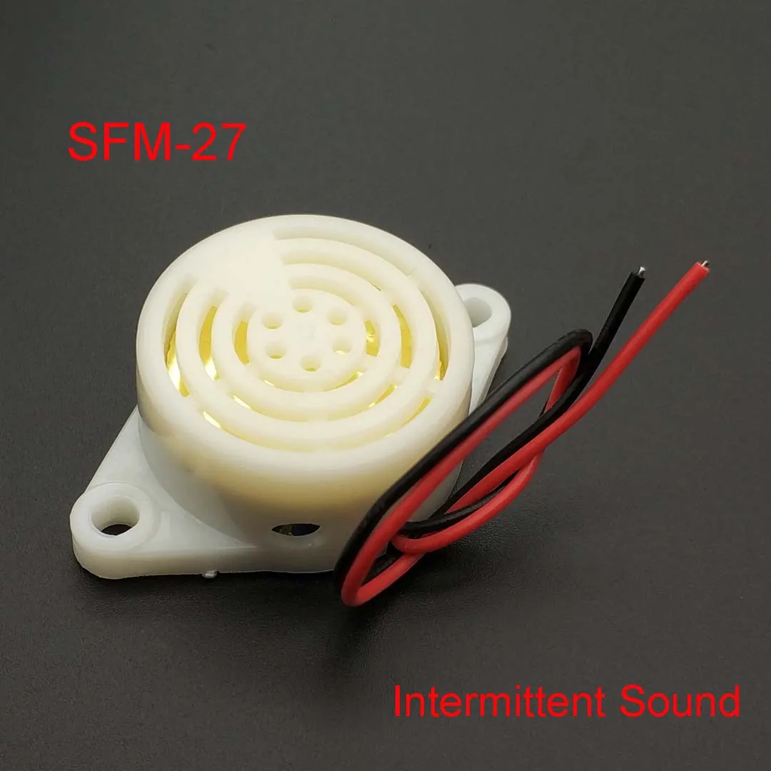 

95DB Alarm High-decibel 3-24V 12V Electronic Buzzer Beep Alarm Intermittent Continuous Beep for Arduino SFM-27