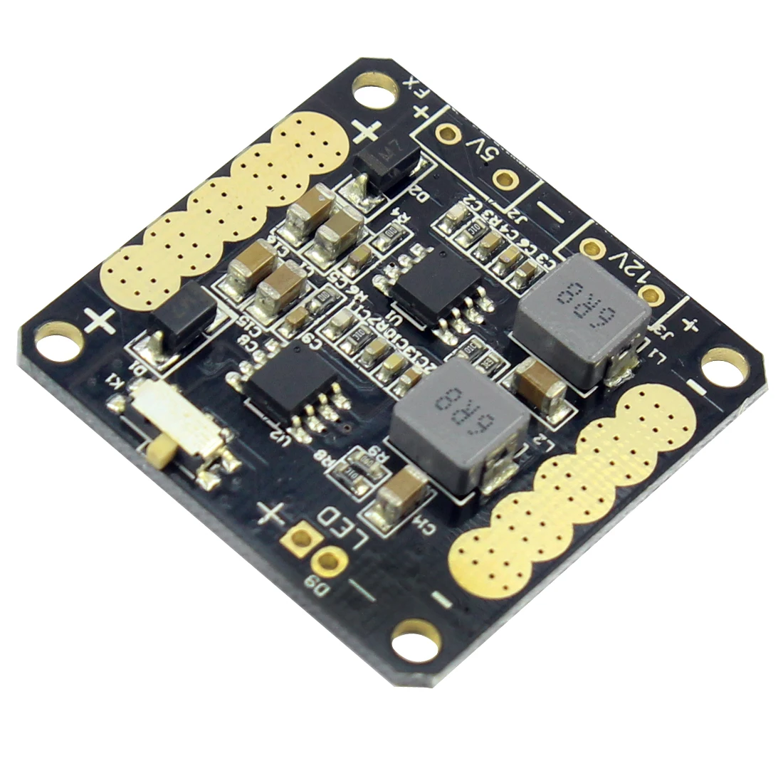 

F14708 CC3D Flight Controller Power Distribution Board with 5V/12V BEC Output LED Switch for FPV RC 250 Across Quadcopter + FS