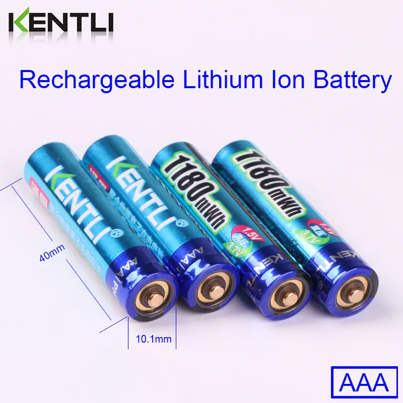 KENTLI 1,5 v 1180mWh AAA перезаряжаемая полимерная литиевая батарея+ 4 слота aa aaa литиевая батарея зарядное устройство с фонариком